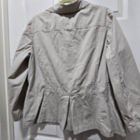 New York & Company Women's Canvas Tan Jacket XL - Picture 2 of 4